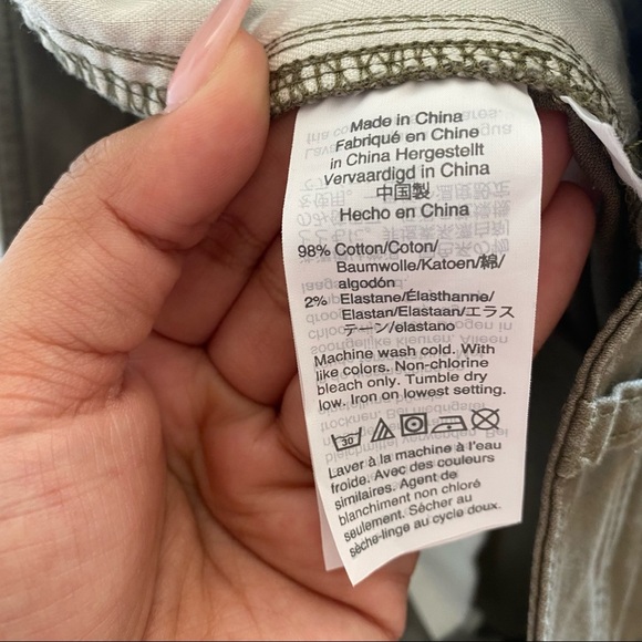 J. Crew Olive Green Cargo Pants High Rise Straight - Picture 9 of 9